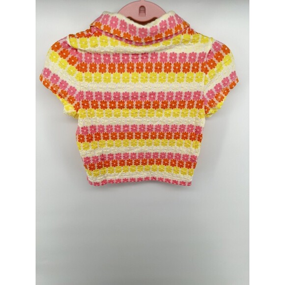 Free People floral babe town polo tee S - Picture 2 of 3